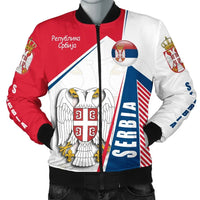 Men's Bomber Jacket Serbia In My Heart RLT7 - Wonder Print Shop