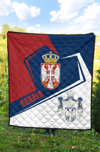 Serbia Premium Quilt Coat Of Arms Flag Style RLT7 - Wonder Print Shop