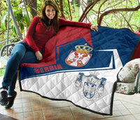 Serbia Premium Quilt Coat Of Arms Flag Style RLT7 - Wonder Print Shop