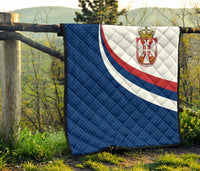 Serbia Premium Quilt Serbia Flag Blue RLT7 - Wonder Print Shop