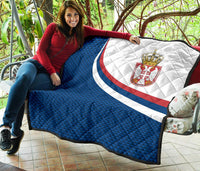 Serbia Premium Quilt Serbia Flag Blue RLT7 - Wonder Print Shop