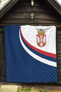 Serbia Premium Quilt Serbia Flag Blue RLT7 - Wonder Print Shop