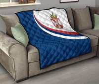 Serbia Premium Quilt Serbia Flag Blue RLT7 - Wonder Print Shop