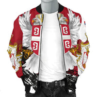Serbia Men's Bomber Jacket Serbian White Eagle RLT7 - Wonder Print Shop