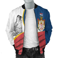 Serbia Men's Bomber Jacket Flag Of Serbia RLT7 - Wonder Print Shop