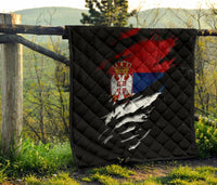 Serbia In Me Quilt Special Grunge Style RLT7 - Wonder Print Shop