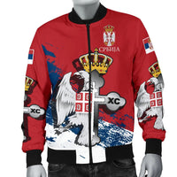Serbia Men's Bomber Jacket Serbian Eagle / Orthodox Cross RLT7 - Wonder Print Shop