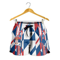 women-shorts-serbia-flag-color-with-coat-of-arm