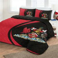 Trinidad and Tobago Flag Coat Of Arms Quilt Bed Set Circle1 RLT6 - Wonder Print Shop