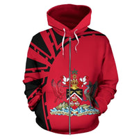 Trinidad Tobago Zip Hoodie Premium Style RLT6 - Wonder Print Shop