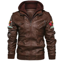 Trinidad and Tobago Zipper Leather Jacket RLT6 - Wonder Print Shop