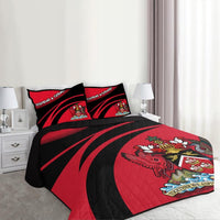 Trinidad and Tobago Coat Of Arms Quilt Bed Set Cricket RLT6 - Wonder Print Shop