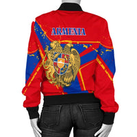 Armenia Womens Bomber Jacket - The Pride of Armenia RLT8 - Wonder Print Shop