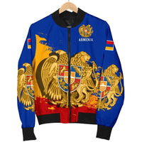 Armenia Mens Bomber Jacket - Armenia Blue RLT8 - Wonder Print Shop