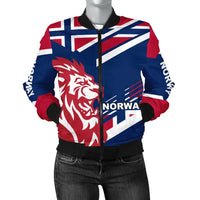 Women's Bomber Jacket - Norway Lion Flag Special Edition RLT7 - Wonder Print Shop