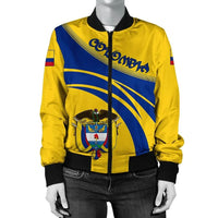 Colombia Coat Of Arms Women Bomber Jacket Cricket RLT7 - Wonder Print Shop