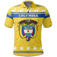 Christmas Colombia Polo Shirt Coat Of Arms RLT7 - Wonder Print Shop
