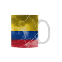 colombia-grunge-flag-lightning-white-mug