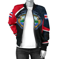 Costa Rica Personalised Women Bomber Jacket- Costa Rica Spirit RLT13 - Wonder Print Shop