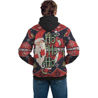 Costa Rica Christmas Hoodie Santa Claus Ho Ho Ho RLT13 - Wonder Print Shop