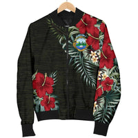 Costa Rica Hibiscus Women's Bomber Jacket RLT13 - Wonder Print Shop