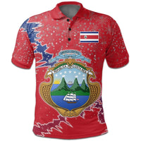 Costa Rica Polo Shirt Christmas Coat Of Arms X Style RLT13 - Wonder Print Shop