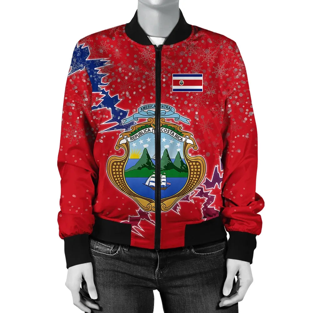 costa-rica-christmas-coat-of-arms-women-bomber-jacket-x-style