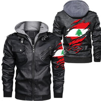 Lebanon in Me Zipper Leather Jacket RLT6 - Wonder Print Shop