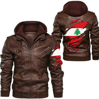 Lebanon in Me Zipper Leather Jacket RLT6 - Wonder Print Shop