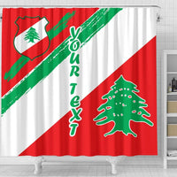 lebanon-personalised-shower-curtain-lebanon-flag-polygon-style24