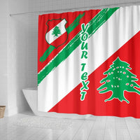 lebanon-personalised-shower-curtain-lebanon-flag-polygon-style24