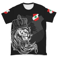 Lebanon T Shirt Lion with Crown Womens/Mens RLT6 - Wonder Print Shop