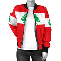 Lebanon Women's Bomber Jacket Original Flag RLT6 - Wonder Print Shop