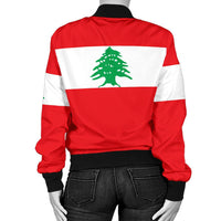 Lebanon Women's Bomber Jacket Original Flag RLT6 - Wonder Print Shop