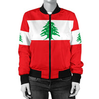 Lebanon Women's Bomber Jacket Original Flag RLT6 - Wonder Print Shop