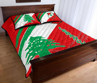 Lebanon Quilt Bed Set - Lebanon Flag Polygon Style24 RLT6 - Wonder Print Shop