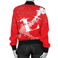 Lebanon Christmas Coat Of Arms Women Bomber Jacket X Style8 RLT6 - Wonder Print Shop