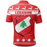 Christmas Lebanon Polo Shirt Coat Of Arms RLT6 - Wonder Print Shop
