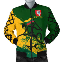 Lithuania Men's Bomber Jacket - Lithuanian Tattoo RLT6 - Wonder Print Shop