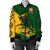 Lithuania Women's Bomber Jacket - Lithuanian Tattoo RLT6 - Wonder Print Shop