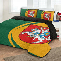 Lithuania Flag Coat Of Arms Quilt Bed Set Circle1 RLT6 - Wonder Print Shop