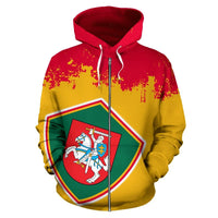 Lithuania All Over Zip Up Hoodie Grunge Style01 RLT6 - Wonder Print Shop