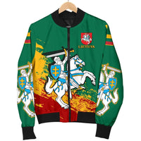(Lietuva) Lithuania Special Women's Bomber Jacket RLT6 - Wonder Print Shop