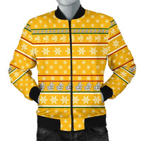 Lithuania Christmas Bomber Jacket For Men - Yellow RLT6 - Wonder Print Shop
