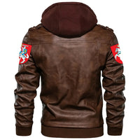 Lithuania Zipper Leather Jacket RLT6 - Wonder Print Shop