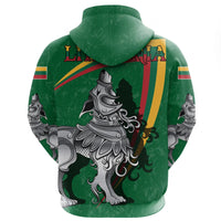 (Lietuva) Lithuania Hoodie Lithuanian Iron Wolf Green RLT6 - Wonder Print Shop