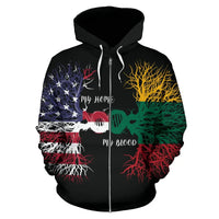 American Grown Lithuania Root DNA Zip Hoodie RLT6 - Wonder Print Shop
