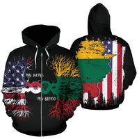 American Grown Lithuania Root DNA Zip Hoodie RLT6 - Wonder Print Shop