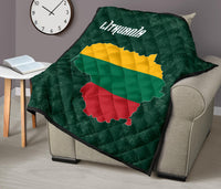 Lithuania Map Premium Quilt RLT6 - Wonder Print Shop