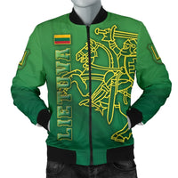 Lithuania Vytis Columns of Gediminas Men Bomber Jacket RLT6 - Wonder Print Shop